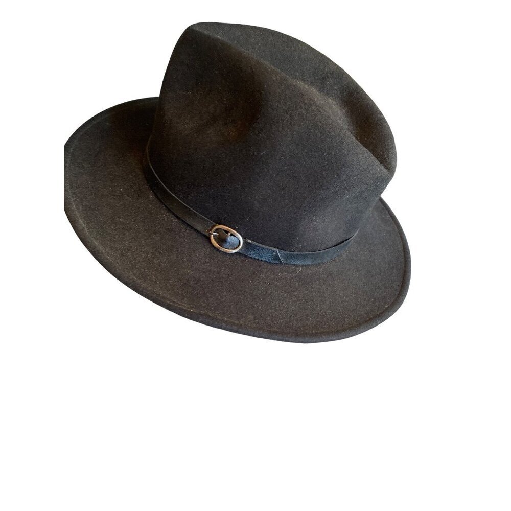 TLS Classic Black‎ Wool Felted Hat Size Large